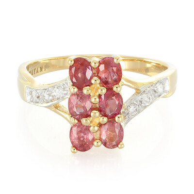18K Unheated Padparadscha Sapphire Gold Ring (AMAYANI)