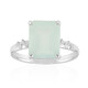 Aqua Chalcedony Silver Ring