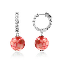 Mother of Pearl Mosaic Silver Earrings (Dallas Prince Designs)