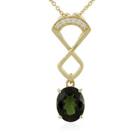 18K Nigerian Neon Tourmaline Gold Necklace (AMAYANI)