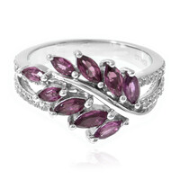Rhodolite Silver Ring
