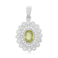 Cuprian Tourmaline Silver Pendant