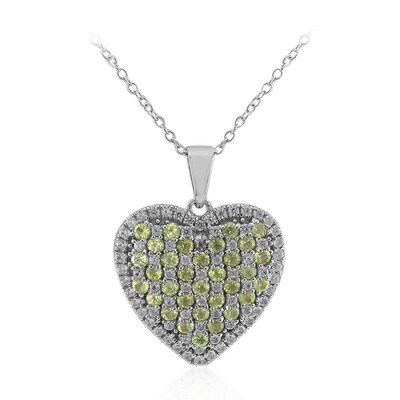 Burmese Peridot Silver Necklace
