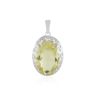 Lemon Quartz Silver Pendant