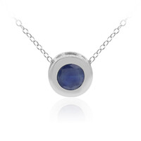 Blue Sapphire Silver Necklace