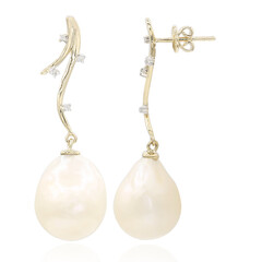 9K Freshwater pearl Gold Earrings (TPC)