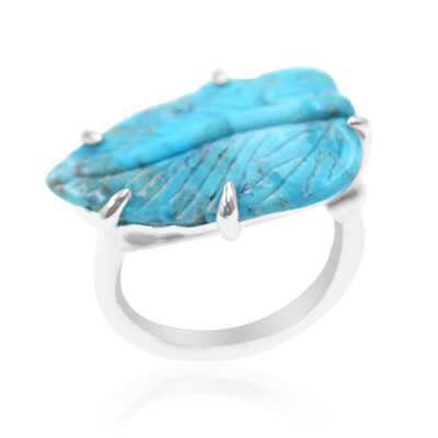 Kingman Turquoise Silver Ring (Anne Bever)
