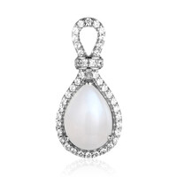 Tanzanian Rainbow Moonstone Silver Pendant