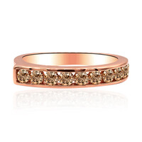 9K SI1 Argyle Rose De France Diamond Gold Ring