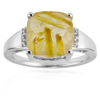 Rutile Quartz Silver Ring