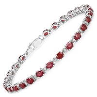 Madagascar Ruby Silver Bracelet