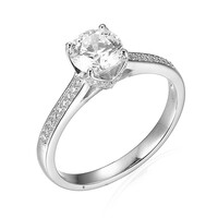 White Topaz Silver Ring
