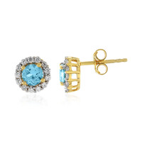 Swiss Blue Topaz Silver Earrings