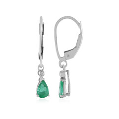 Zambian Emerald Silver Earrings