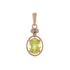 Lemon Quartz Silver Pendant