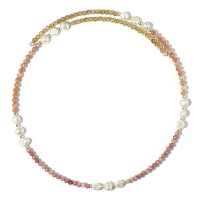 White Freshwater Pearl Steel Choker (Riya)