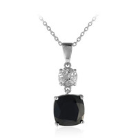 Black Spinel Silver Necklace