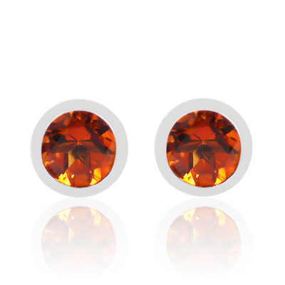 Madeira Citrine Silver Earrings (MONOSONO COLLECTION)