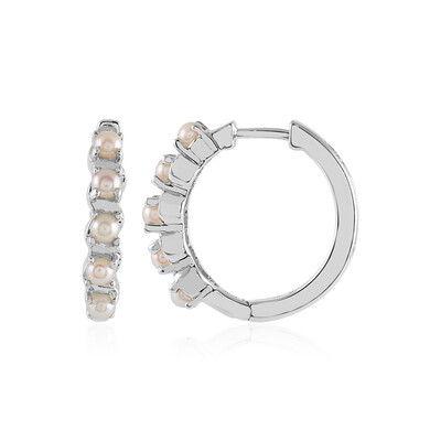 Cream Freshwater Pearl Silver Earrings
