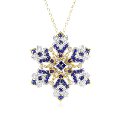 Cobalt Spinel Silver Necklace (Gems en Vogue)
