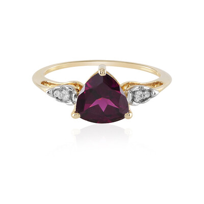 9K Magenta Garnet Gold Ring
