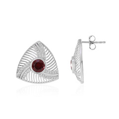 Raspberry Rhodolite Silver Earrings (de Melo)