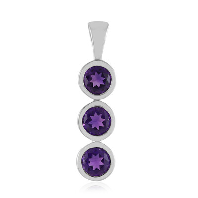 Siberian Amethyst Silver Pendant