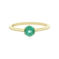 9K Russian Emerald Gold Ring