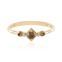 9K I2 Brown Diamond Gold Ring