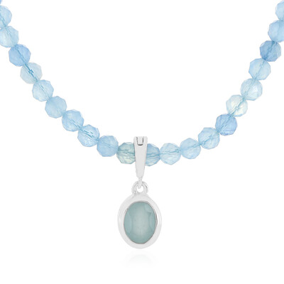Aquamarine Silver Necklace