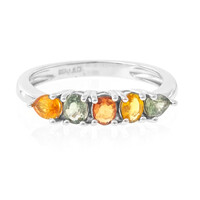 Fancy Sapphire Silver Ring