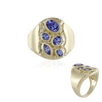 9K AAA Tanzanite Gold Ring (de Melo)