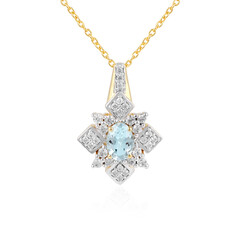 Aquamarine Silver Necklace