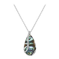 Abalone Shell Silver Necklace