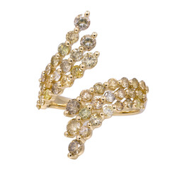 14K SI2 Fancy Diamond Gold Ring (CIRARI)