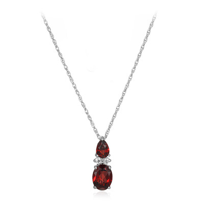 Mozambique Garnet Silver Necklace