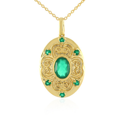 Green Onyx Silver Necklace