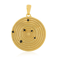 Black Spinel Silver Pendant