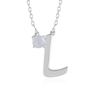 Rainbow Moonstone Silver Necklace