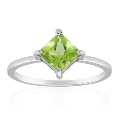 Burmese Peridot Silver Ring