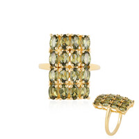 Moldavite Silver Ring