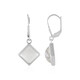 White Quartz Silver Earrings (MONOSONO COLLECTION)