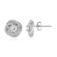 White Topaz Silver Earrings