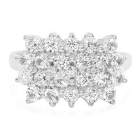 White Topaz Silver Ring