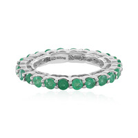 Zambian Emerald Silver Ring