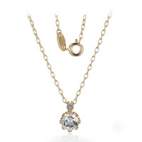 White Topaz Brass Necklace (Juwelo Style)
