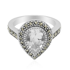 White Topaz Silver Ring
