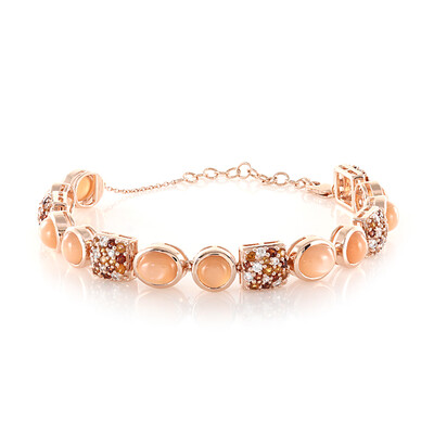 Peach Moonstone Silver Bracelet (KM by Juwelo)