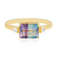Bi Colour Fluorite Silver Ring