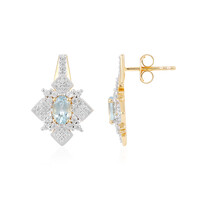 Aquamarine Silver Earrings